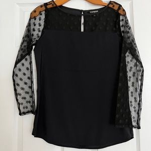 Express satin and sheer top